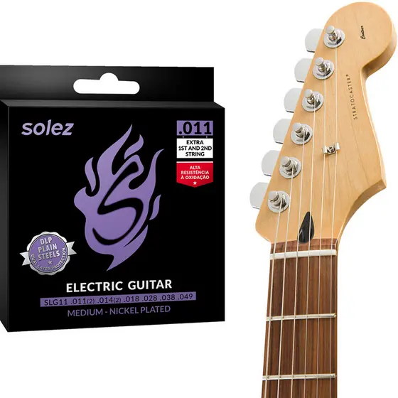 Encordoamento Solez DLP Níquel p Guitarra Elétrica 011 SLG11