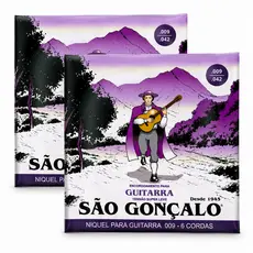 Kit 2 Encordoamentos 009 Super Leve p Guitarra - São Gonçalo