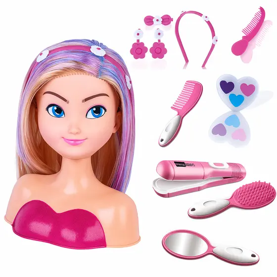 Boneca para Maquiar e Pentear Nancy Hair com Maquiagem Chapinha e Acessórios de Cabelo