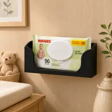 Porta-Lenço Umedecido Premium de Parede Organizador para Banheiro, Quarto, Trocador, Bebês e Crianças