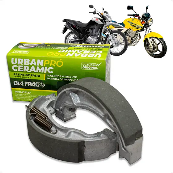 Lona Patins De Freio Traseira Para Cbx 250 Twister 2002 Até 2009 Da Cb 300 Sem Abs Pra Cg Titan 150