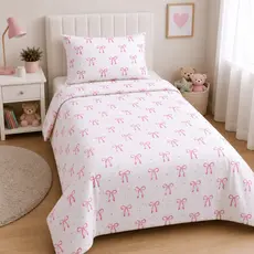 Jogo de Cama de Solteiro 2 peças Lençol Superior Sem Elástico + Fronha