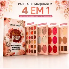 Kit Paleta de Sombras e Pó Compacto + Blush LOVÉ RAIN
