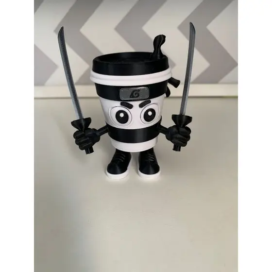 Brainrot Cappuccino Assassino 11CM - Boneco Brainrot - Impressão 3D de qualidade - Dia das Crianças