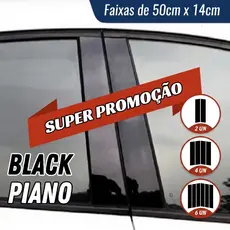Adesivo Black Piano (Preto Brilho), Fibra de Carbono 5d 3d 4d Jateado, Fosco Coluna das Portas Janela do Carro Insulfilm