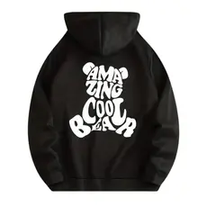 Moletom Canguru Inverno Cool Bear Flanelado Unissex Várias Cores
