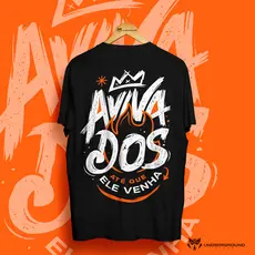 Camiseta Masculina Avivados Até que ele Venha Moda Evangélica Camisa 100% Algodão