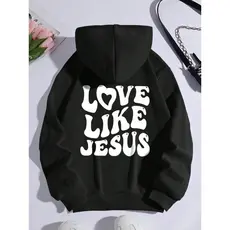 Moletom Feminino Estampado Religioso Com Capuz E Estampa De Texto