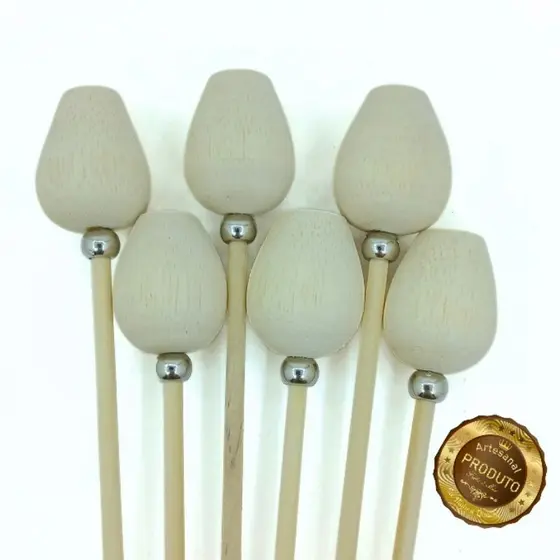 Vareta Difusor 25cm Botão de Madeira Natural Decorada Premium para Aromatizador de Ambiente