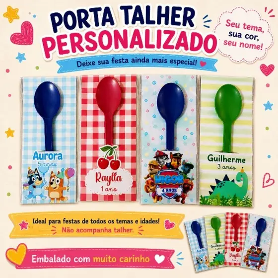 Porta Talher Personalizado para festa