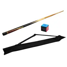 Taco Para Sinuca Snooker Bilhar Rosca 145 cm + Bolsa + Giz + Ponta