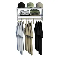 Arara Cabideiro Elevado De Roupas Com Prateleiras Estruturadas