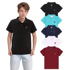 Kit 2 Camisas Polo Menino Sortidas Infantil Bebê Estilo Casual de algodão, nos tamanhos 2 ao 10