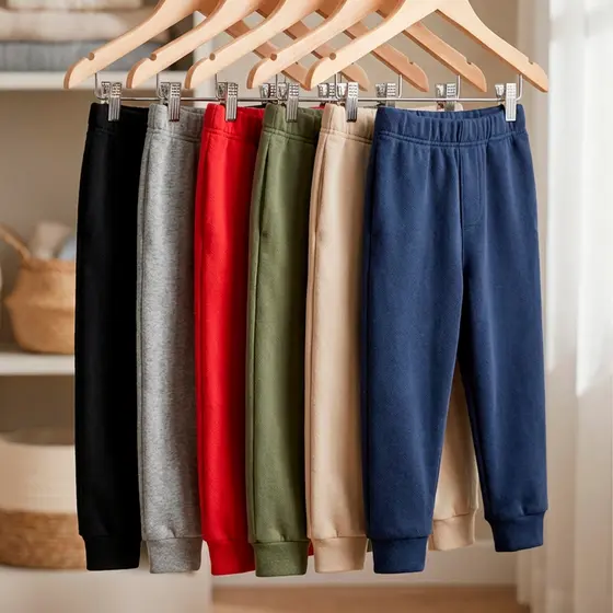 Kit 3 ou 5 Calça Moletom Infantil Menino Peluciada Masculina Bebe Masculino Inverno Frio com Punho em Ribana