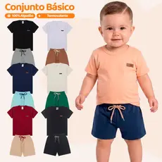 Kit Sortido 2, 6 ou 10 Peças Roupa Infantil Menino Conjunto Básico Masculino Casual de Verão