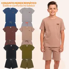 Kit, 6 Peças, Conjunto, Juvenil, Menino, Camiseta, Bermuda, Masculino, Adolescente, Roupa, Verão, Casual, Algodão, Liso.