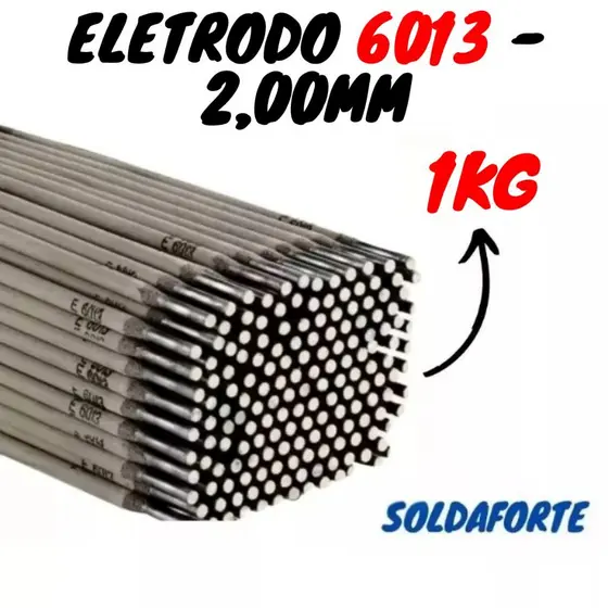 1Kg Eletrodo 6013 de 2,0mm Serralheiro 2mm - Soldaforte