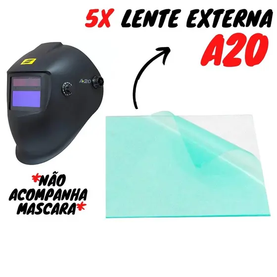 5 Lentes Externa para Máscara A20 - Esab