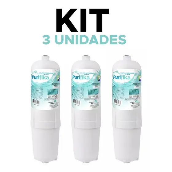 Kit 03 Refil Filtro Vela De Bebedouro Sanasoft ou Purifika Compatíveis com Purificadores Soft