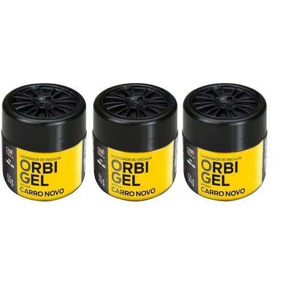 Kit Com 3 Unidades Aromatizante Cheirinho Para Carro Em Gel