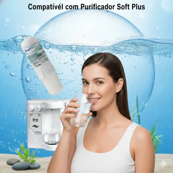 Refil Filtro Vela De Bebedouro Sanasoft ou Purifika Compatíveis com Purificadores Soft