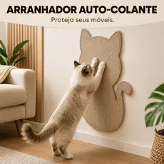 Arranhador para Gato Adesivo de Parede em Carpete Premium Autocolante Protetor de Sofá