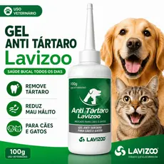 Anti Tártaro Lavizoo para Cães e Gatos 100g Remove Tártaro e Mau Hálito