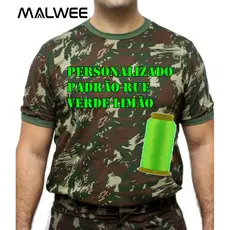 Camiseta Camuflada Malwee Original Bordada Padrão E. B.
