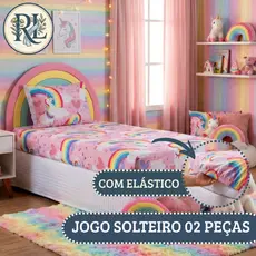 JOGO LENCOL SOLTEIRO ESTAMPADO INFANTIL 2 PEÇAS KIDS