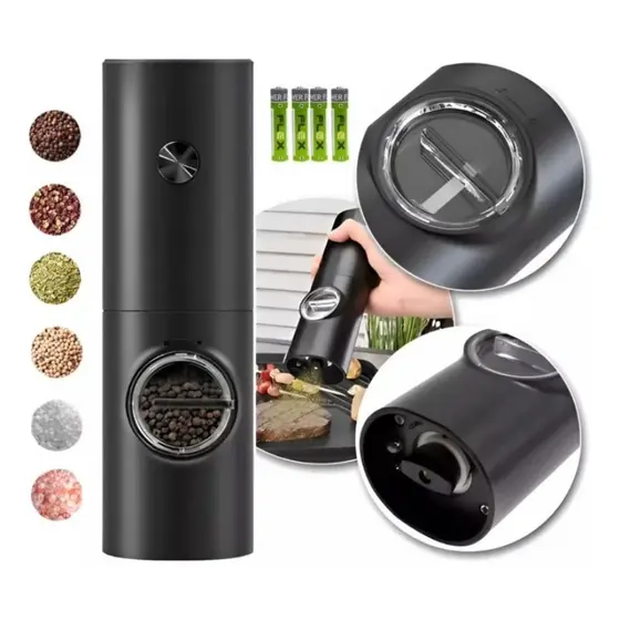 Moedor Elétrico De Temperos Sal Pimenta Automático Gourmet
