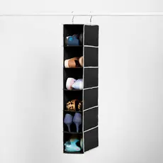 Organizador Vertical Multiuso Sapateira Cabideiro para Roupa Closet Armário 6 Divisórias Grande
