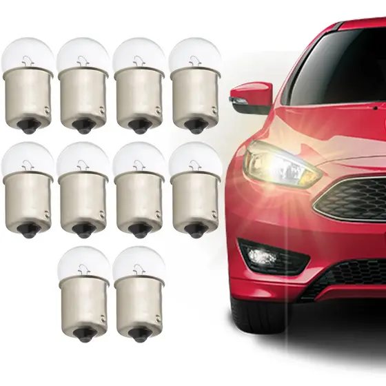 Caixa Com 10 Lâmpadas Automotivas TR 67 R5W 12v Ba15s Sinalização Setas