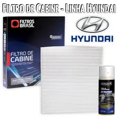 Filtro de Cabine Ar Condicionado Veículos Linha Hyundai + Higienizador Granada A Escolha