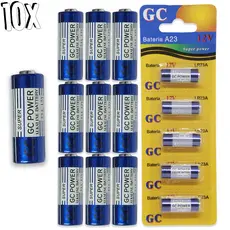 Cartela com 10 Pilhas Alcalina 23 Amperes 12V A23 12V - Controle Alarme Portão