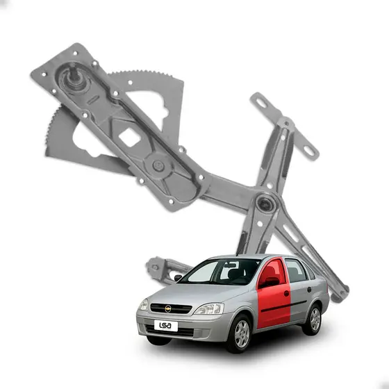 Máquina de Vidro Manual Lado Esquerdo Dianteiro Chevrolet Corsa 2002 a 2012 4 Portas e Montana 2003 a 2010 2 Portas