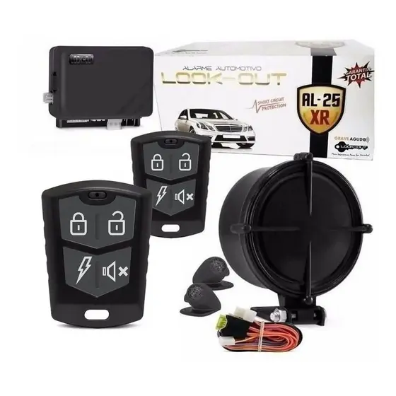 Alarme Automotivo Universal Carro Anti Assalto Look AL 25 XR C/ 2 Controles