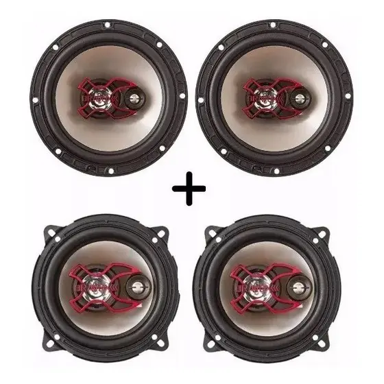 Kit Alto Falantes 6 E 5 Bravox 200W RMS Gol G3 G4 G5 G6 G7 Celta/Palio