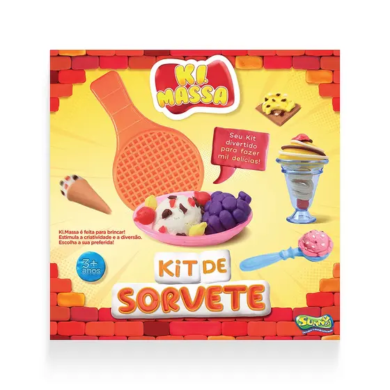 Ki Massa - Massinha Modelar Infantil Kit de Sorvete