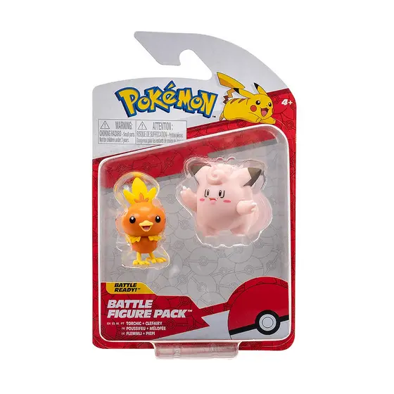 Pokémon -  2 Figuras De Ação Torchic e Clefairy - Sunny