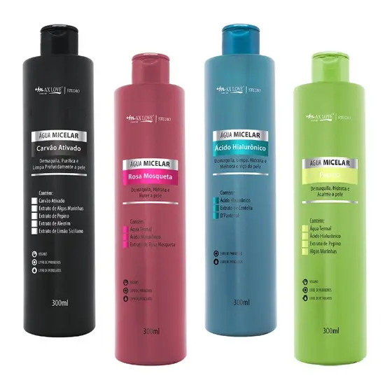 Água Micelar Max Love 11 Modelos E Benefícios 300ml