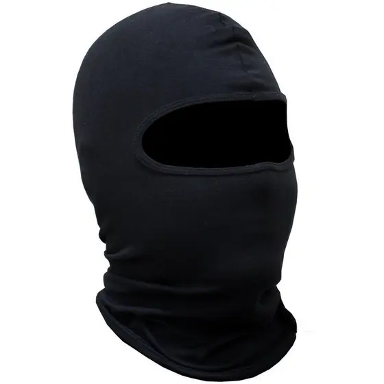 Touca Ninja Preta/Branca Balaclava Algodão Frio Resistente