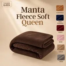 Cobertor Manta Fleece Premium Soft QUEEN 2,60m x 2,40m Quentinha Coberta luxo Inverno Aconchegante