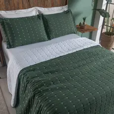 Kit Cobre Leito Casal Padrão 3 Peças Decor Bordado Sofisticado 200 Fios Toque Macio  -Varias Cores