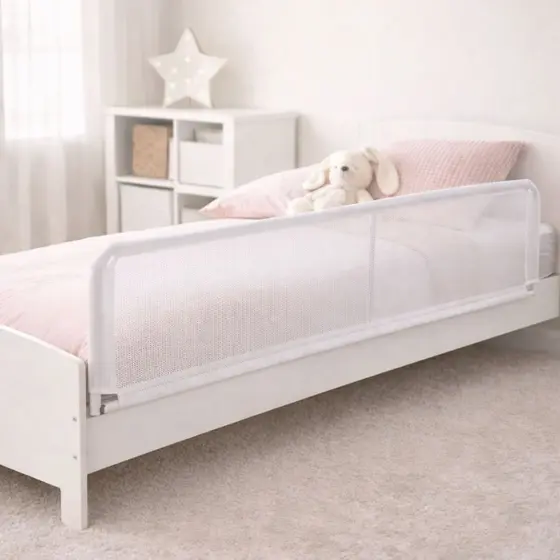 Grade de Cama Proteção 120cm Para Crianças e Idosos Com Tela