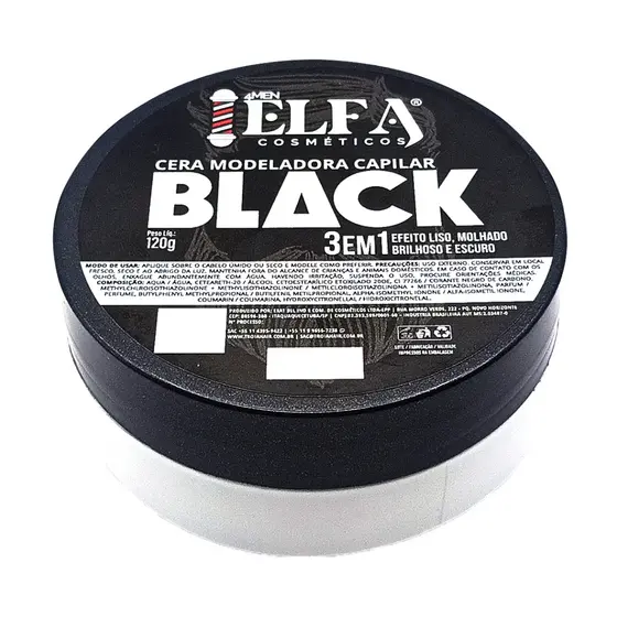 Pomada Modeladora Capilar Elfa For Man Black Pigmentante