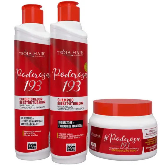 Kit Manuteção 1.9.3 Poderosa para Todos os Tipos de Cabelos - Troia Hair 300ml + 250g