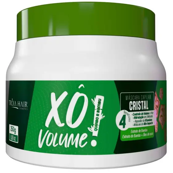 Xô Volume Quiabo e Bambu 250g – Redução de Frizz e Brilho Intenso | Nutrição e Alinhamento dos Fios