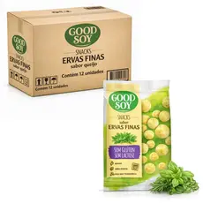 Kit 12 Snacks de soja GOODSOY s/ Gluten Ervas Finas 25g