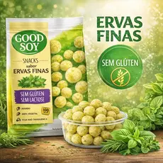 Kit 6 Snacks de soja GOODSOY s/ Gluten Ervas Finas 25g