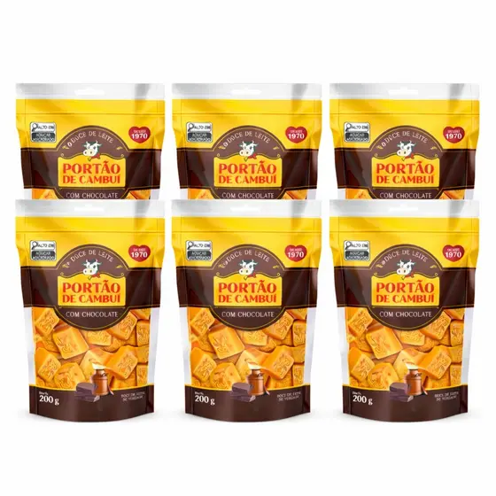 Kit 6 Doce de Leite c/ Chocolate PORTÃO DO CAMBUI 200g